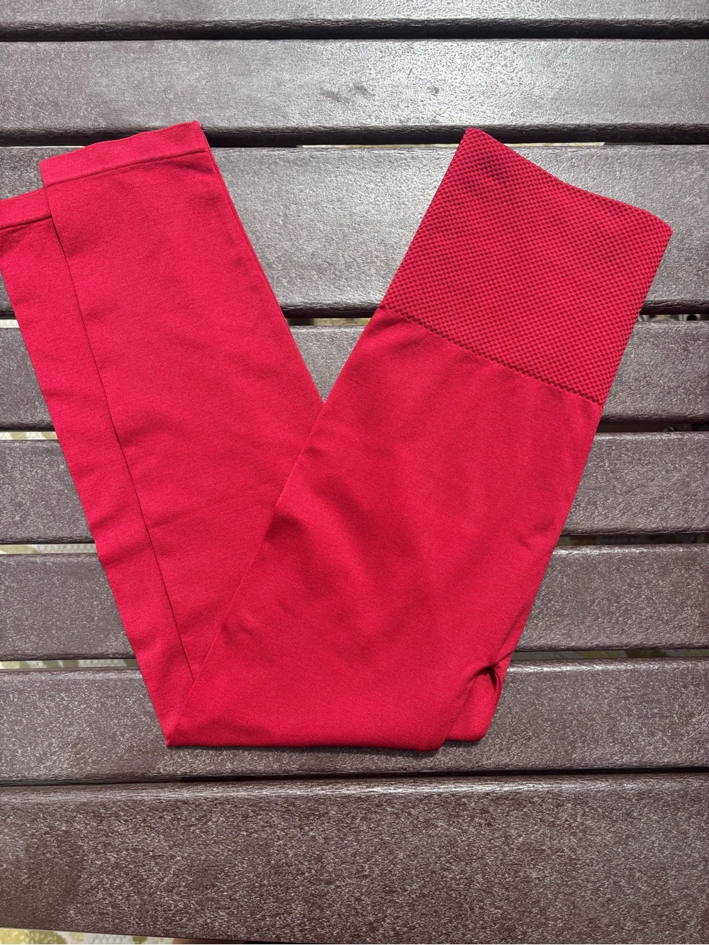Red High Waisted Leggings